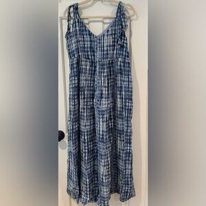 GAP Navy Tie-Dye Maxi Dress